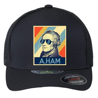 Hamilton Wearing Sunglasses Flexfit Unipanel Trucker Cap