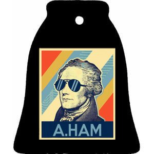 Hamilton Wearing Sunglasses Ceramic Bell Ornament