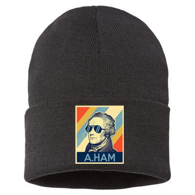 Hamilton Wearing Sunglasses Sustainable Knit Beanie