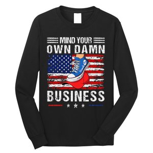 Harris Waltz Stepping On Red Hat Mind Your Own Damn Business Long Sleeve Shirt