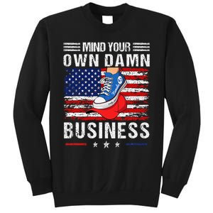 Harris Waltz Stepping On Red Hat Mind Your Own Damn Business Sweatshirt