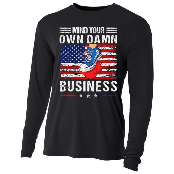 Harris Waltz Stepping On Red Hat Mind Your Own Damn Business Cooling Performance Long Sleeve Crew