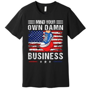 Harris Waltz Stepping On Red Hat Mind Your Own Damn Business Premium T-Shirt