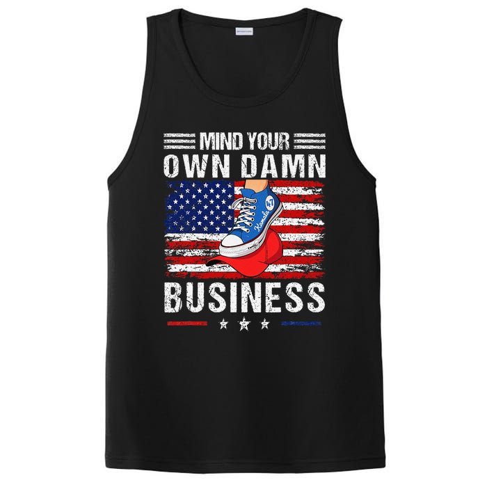 Harris Waltz Stepping On Red Hat Mind Your Own Damn Business PosiCharge Competitor Tank