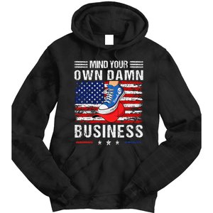 Harris Waltz Stepping On Red Hat Mind Your Own Damn Business Tie Dye Hoodie