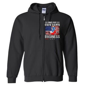 Harris Waltz Stepping On Red Hat Mind Your Own Damn Business Full Zip Hoodie