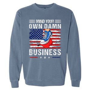 Harris Waltz Stepping On Red Hat Mind Your Own Damn Business Garment-Dyed Sweatshirt