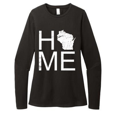 Home Wisconsin State Pride Vintage Womens CVC Long Sleeve Shirt