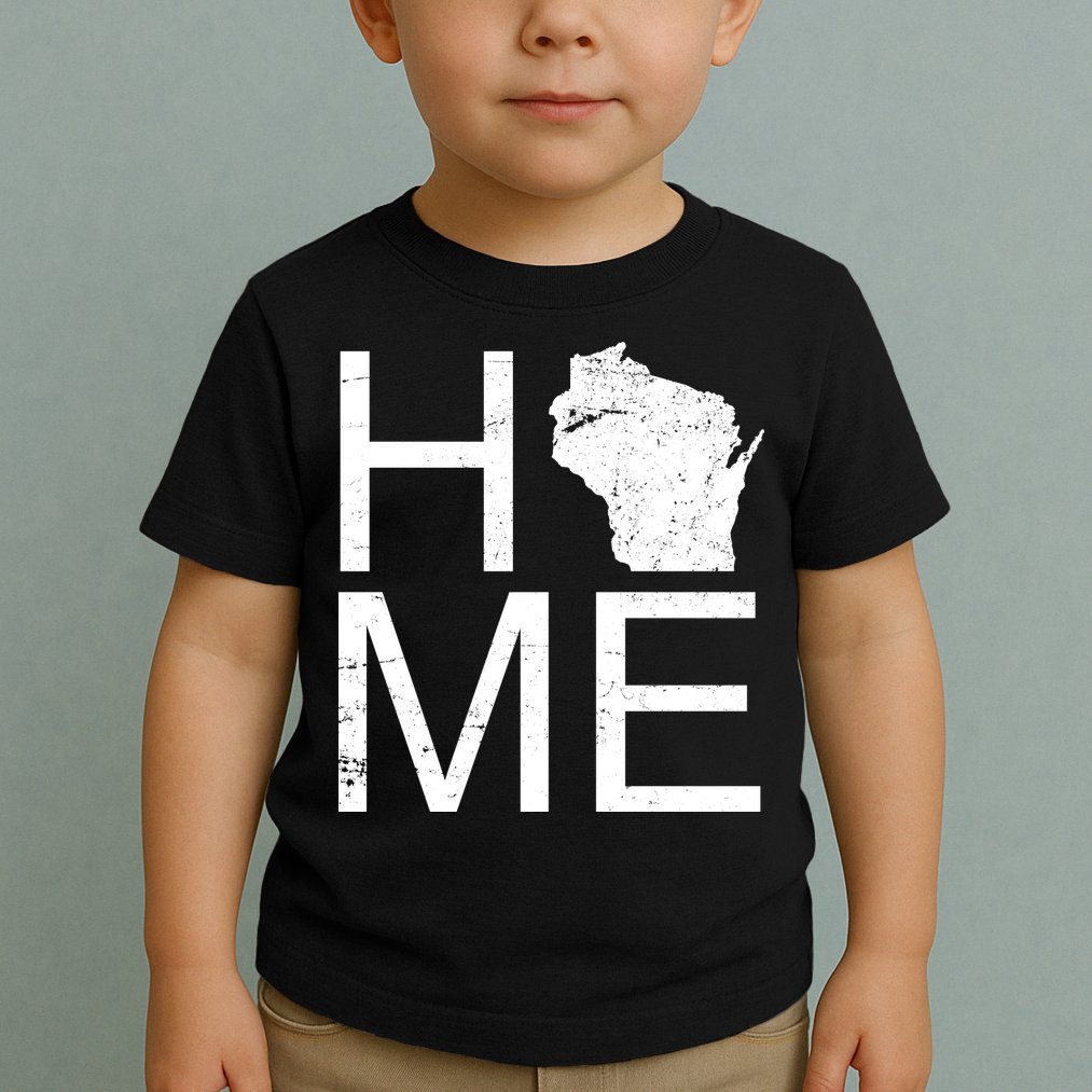 Home Wisconsin State Pride Vintage Toddler T-Shirt