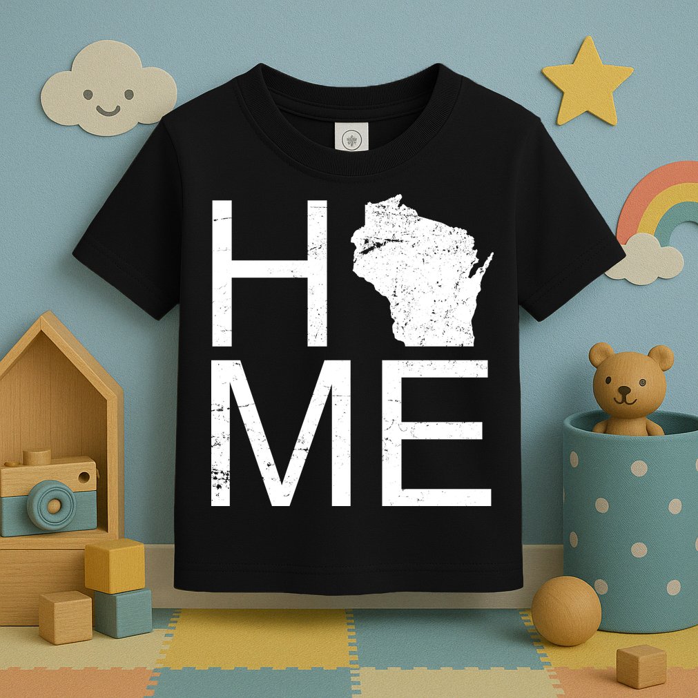 Home Wisconsin State Pride Vintage Toddler T-Shirt