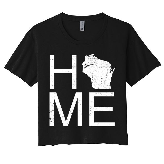 Home Wisconsin State Pride Vintage Crop Top