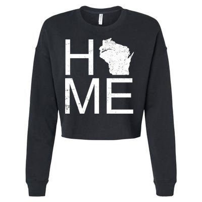 Home Wisconsin State Pride Vintage Cropped Pullover Crew