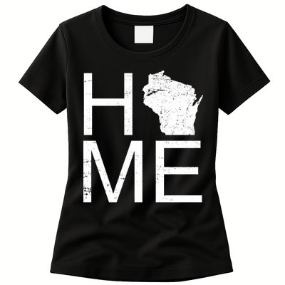 Home Wisconsin State Pride Vintage Womens T-Shirt