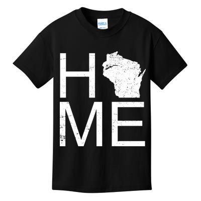 Home Wisconsin State Pride Vintage Kids T-Shirt