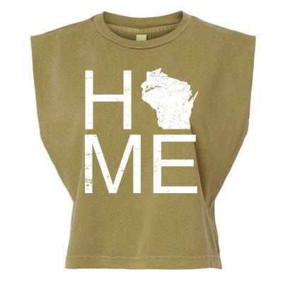 Home Wisconsin State Pride Vintage Garment-Dyed Women's Muscle Tee