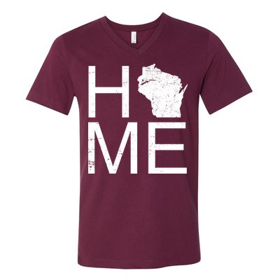 Home Wisconsin State Pride Vintage V-Neck T-Shirt