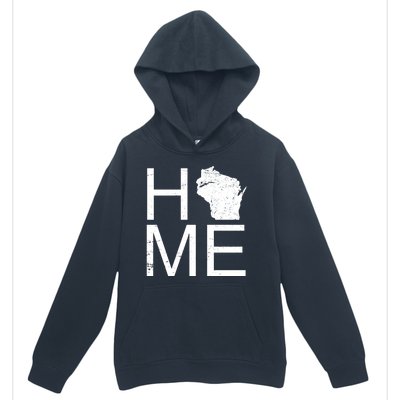 Home Wisconsin State Pride Vintage Urban Pullover Hoodie