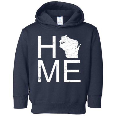 Home Wisconsin State Pride Vintage Toddler Hoodie