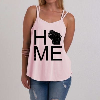 Home Wisconsin State Pride Vintage Women's Strappy Tank