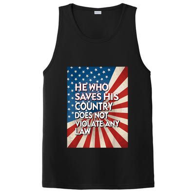 He Who Saves His Country Does Not Violate Any Law PosiCharge Competitor Tank