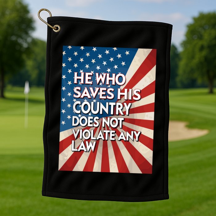 He Who Saves His Country Does Not Violate Any Law Golf Towel