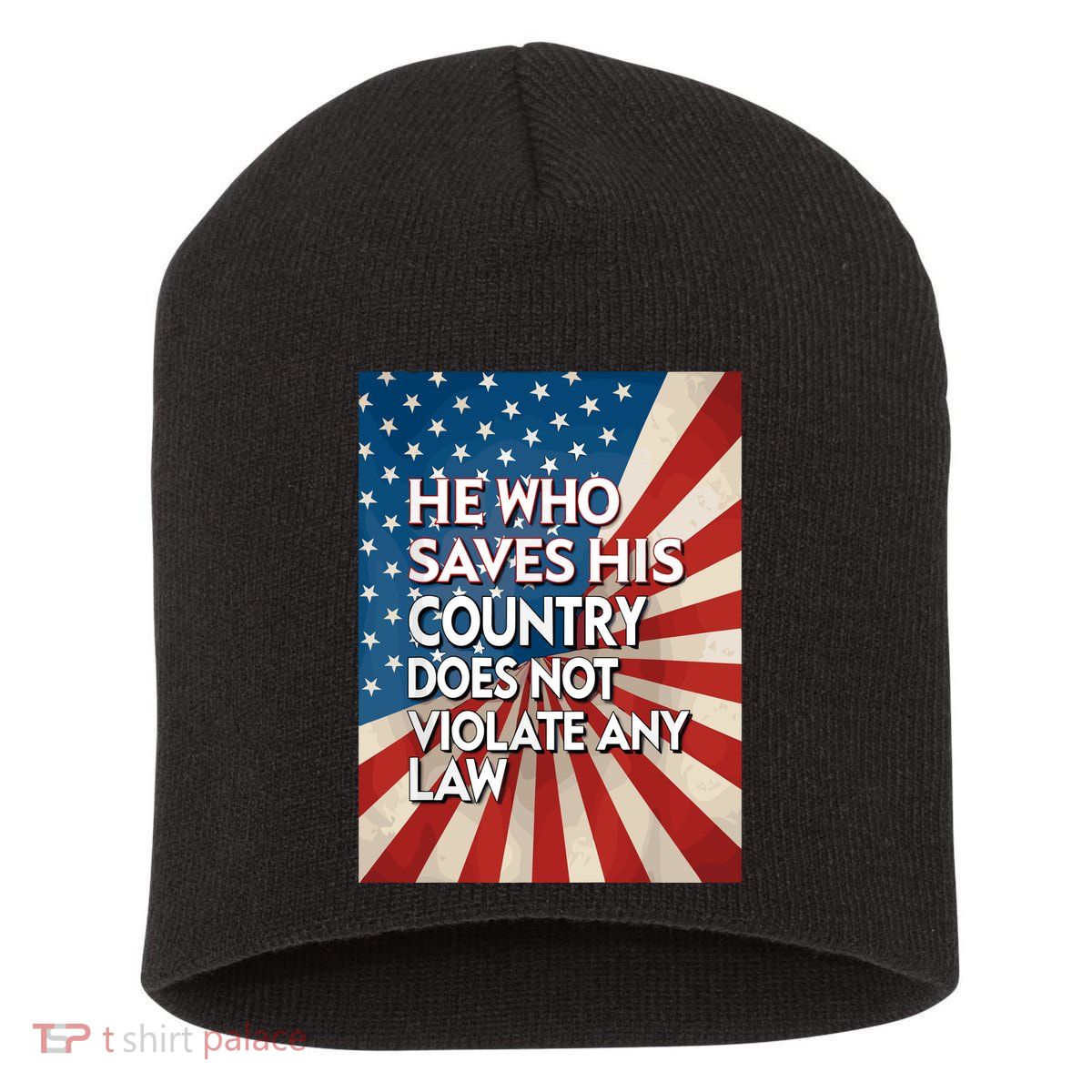 He Who Saves His Country Does Not Violate Any Law Short Acrylic Beanie