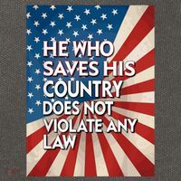 He Who Saves His Country Does Not Violate Any Law Cotton Canvas Backpack