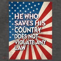 He Who Saves His Country Does Not Violate Any Law Vector Backpack