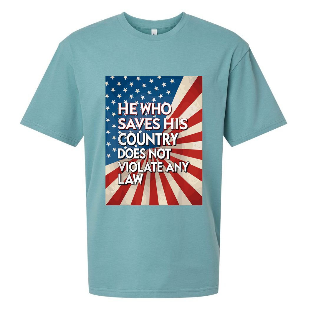 He Who Saves His Country Does Not Violate Any Law Sueded Cloud Jersey T-Shirt