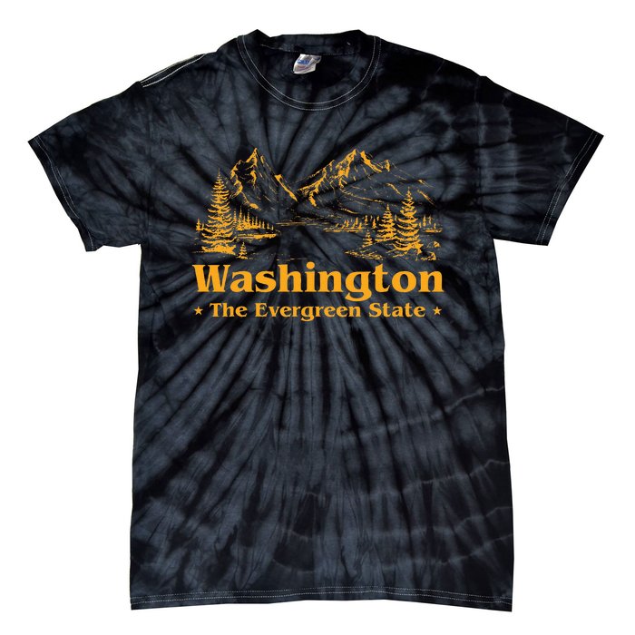 Home W.A.S.H.I.N.G.T.O.N State The Evergreen State Tie-Dye T-Shirt