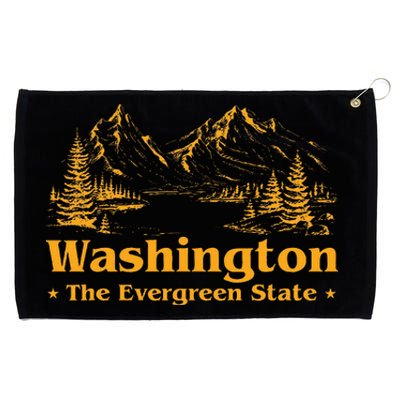 Home W.A.S.H.I.N.G.T.O.N State The Evergreen State Grommeted Golf Towel