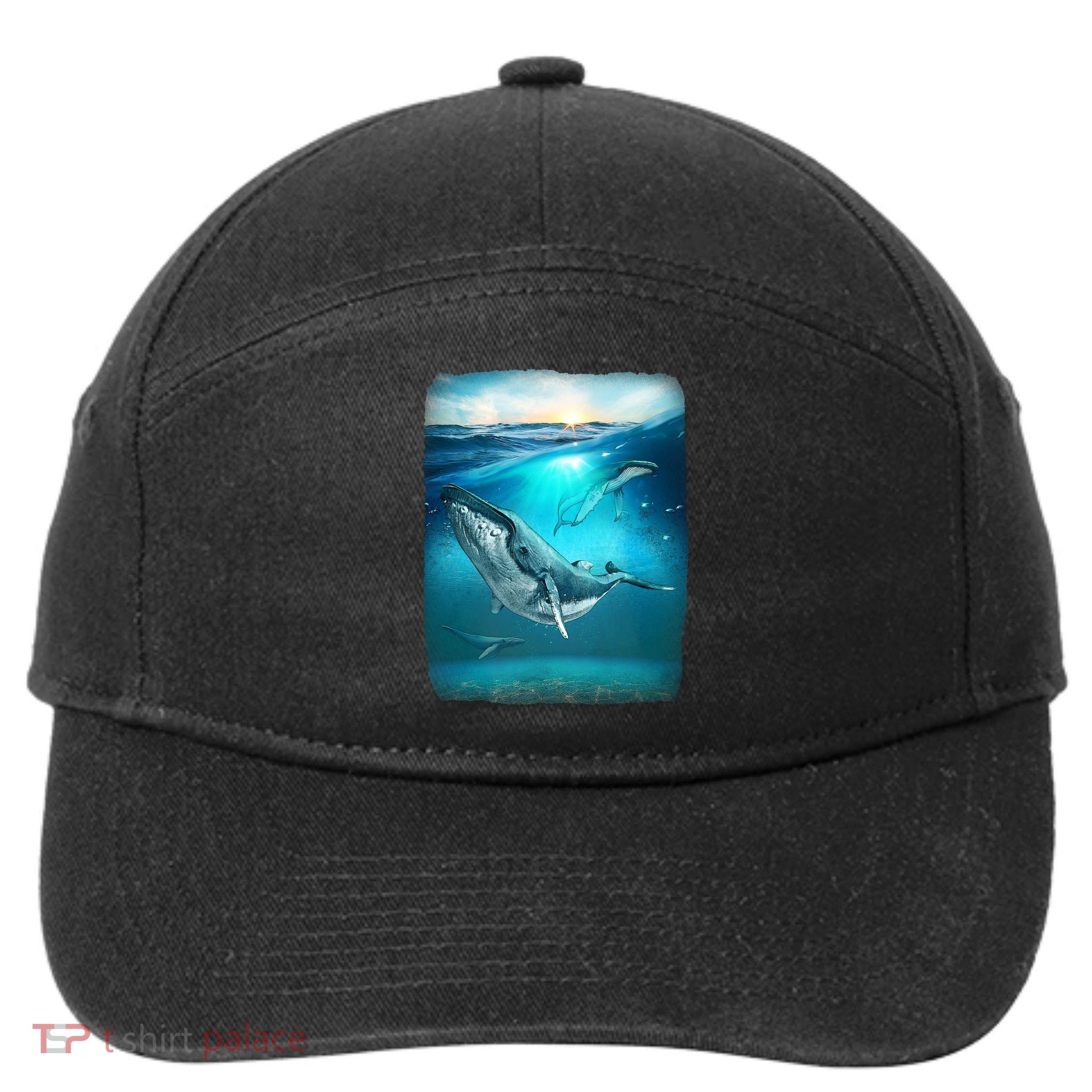 Humpback Whale Sea Ocean 7-Panel Snapback Hat