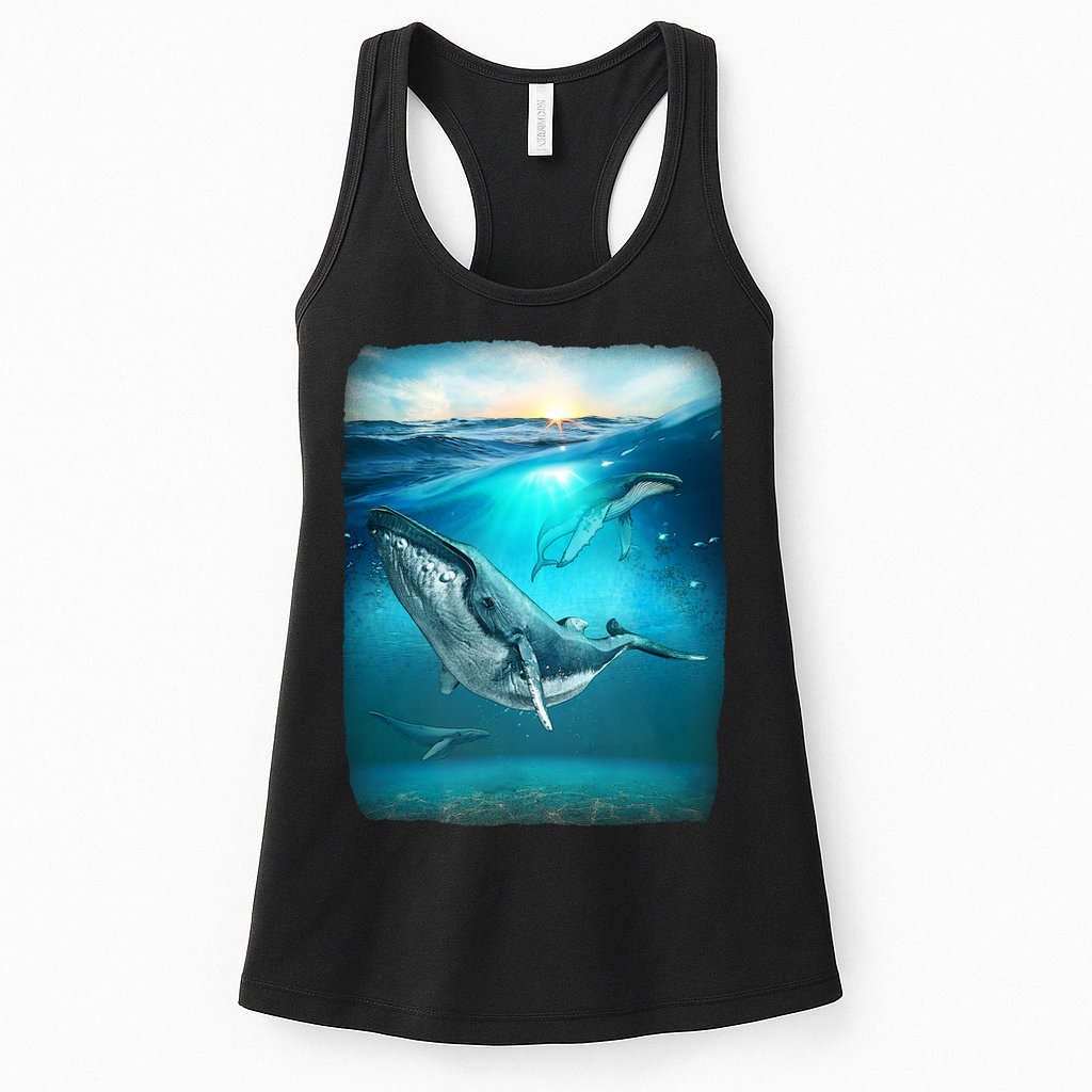 Humpback Whale Sea Ocean Womens Tank Top
