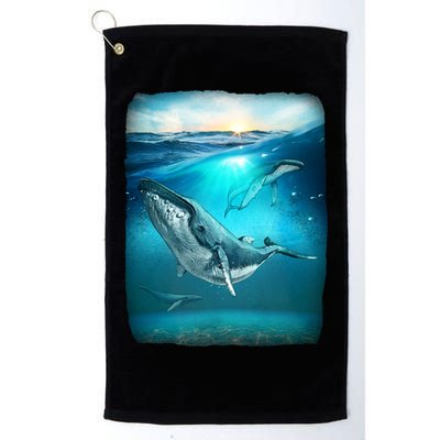 Humpback Whale Sea Ocean Golf Towel