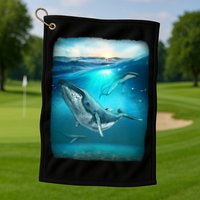 Humpback Whale Sea Ocean Golf Towel