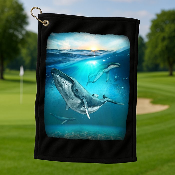 Humpback Whale Sea Ocean Golf Towel