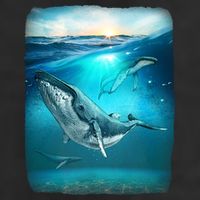 Humpback Whale Sea Ocean Golf Towel