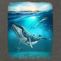 Humpback Whale Sea Ocean Cotton Canvas Backpack