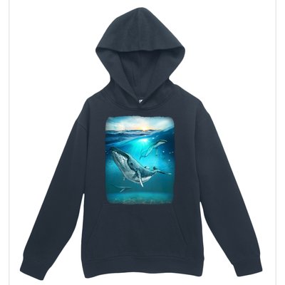 Humpback Whale Sea Ocean Urban Pullover Hoodie