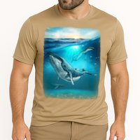 Humpback Whale Sea Ocean Cooling Performance Crew T-Shirt