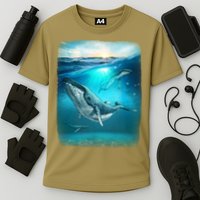 Humpback Whale Sea Ocean Cooling Performance Crew T-Shirt