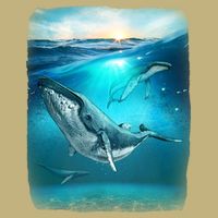 Humpback Whale Sea Ocean Cooling Performance Crew T-Shirt