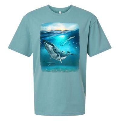 Humpback Whale Sea Ocean Sueded Cloud Jersey T-Shirt