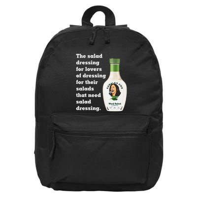 Harris Word Salad KamalaS Own Word Salad Dressing Humor 16 in Basic Backpack