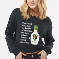 Harris Word Salad KamalaS Own Word Salad Dressing Humor Cropped Pullover Crew