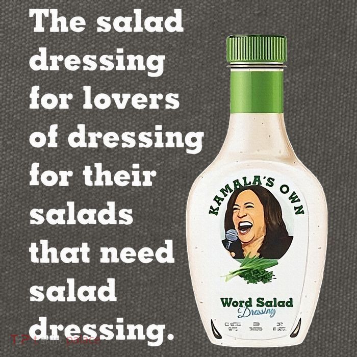 Harris Word Salad KamalaS Own Word Salad Dressing Humor Cotton Canvas Backpack