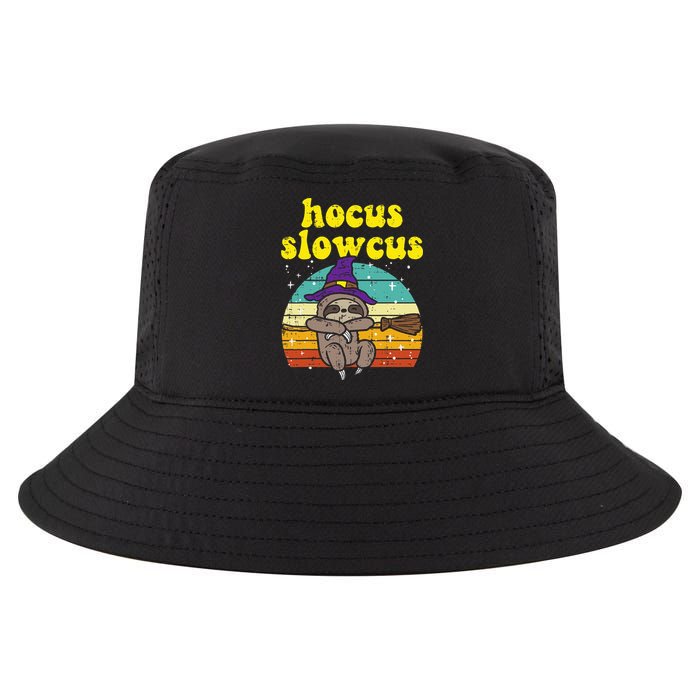 Halloween Witch Sloth Retro Animal Print Adorable and Magical Cool Comfort Performance Bucket Hat