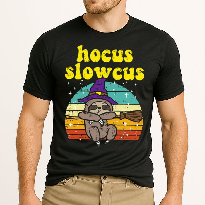 Halloween Witch Sloth Retro Animal Print Adorable and Magical Cooling Performance Crew T-Shirt