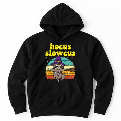 Halloween Witch Sloth Retro Animal Print Adorable and Magical Hoodie