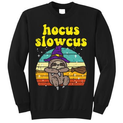 Halloween Witch Sloth Retro Animal Print Adorable and Magical Sweatshirt